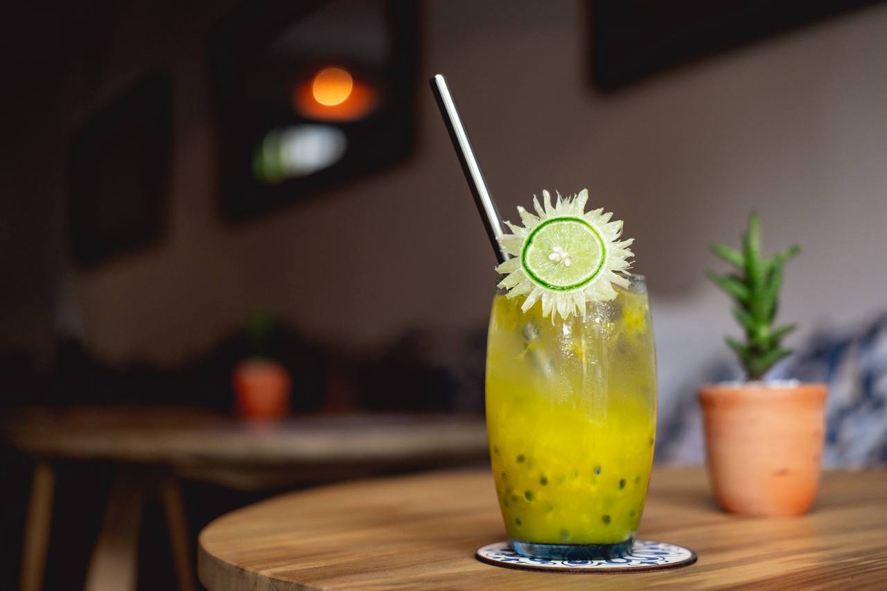 Passion fruit juice with lime
